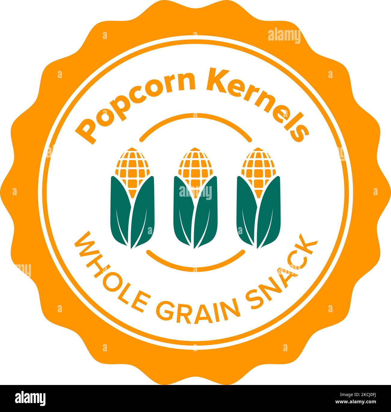 Healthy organic non gmo popcorn kernels labels Stock Vector Image & Art