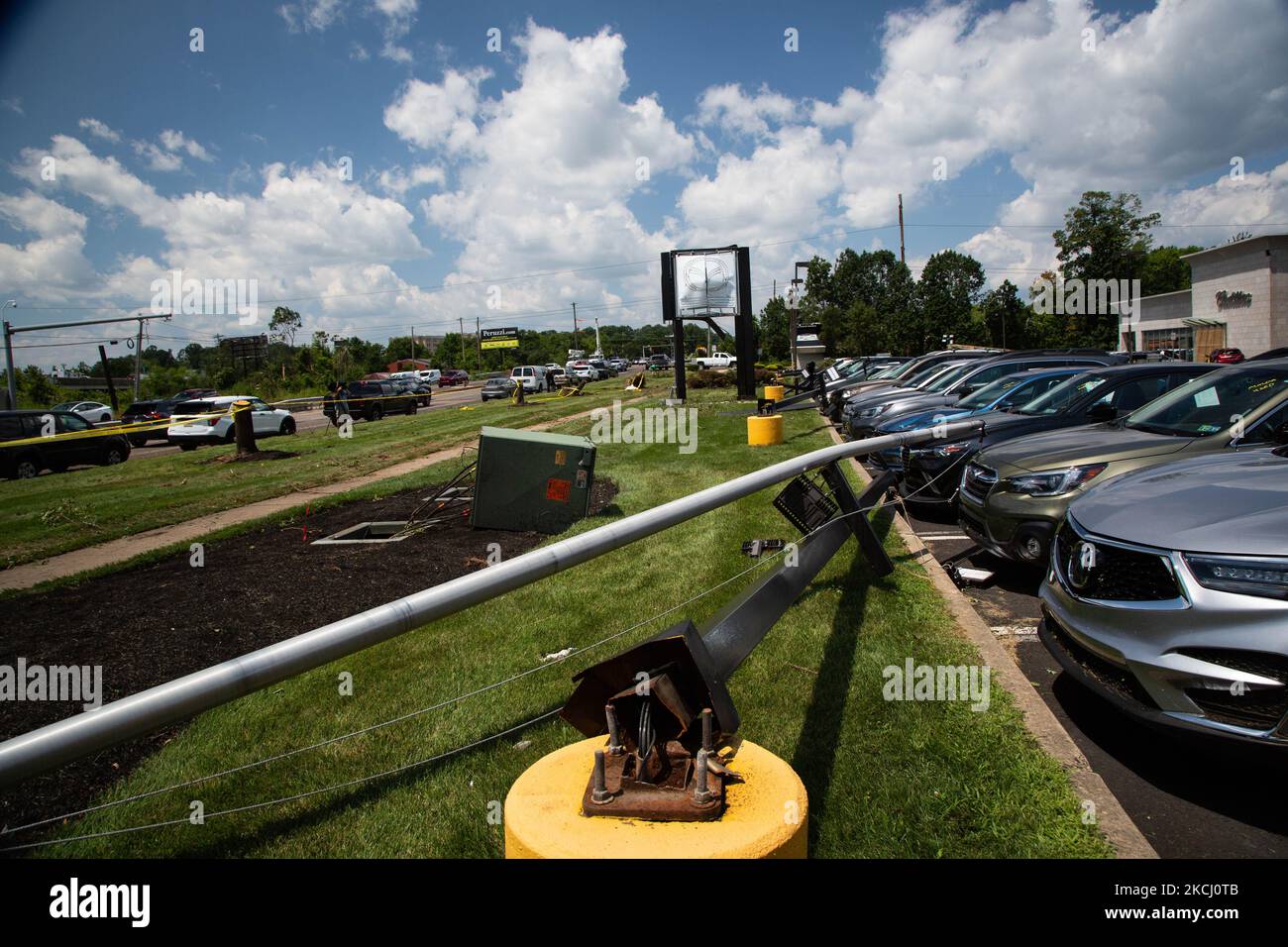 Severe weather systems leveled the Faulkner Buick GMC Dealership in