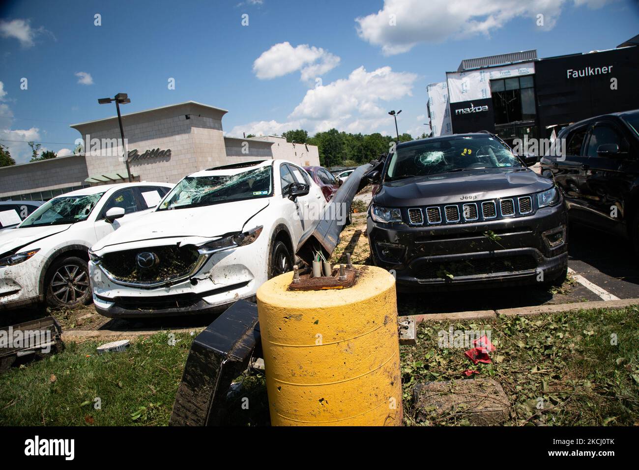 Severe weather systems leveled the Faulkner Buick GMC Dealership in