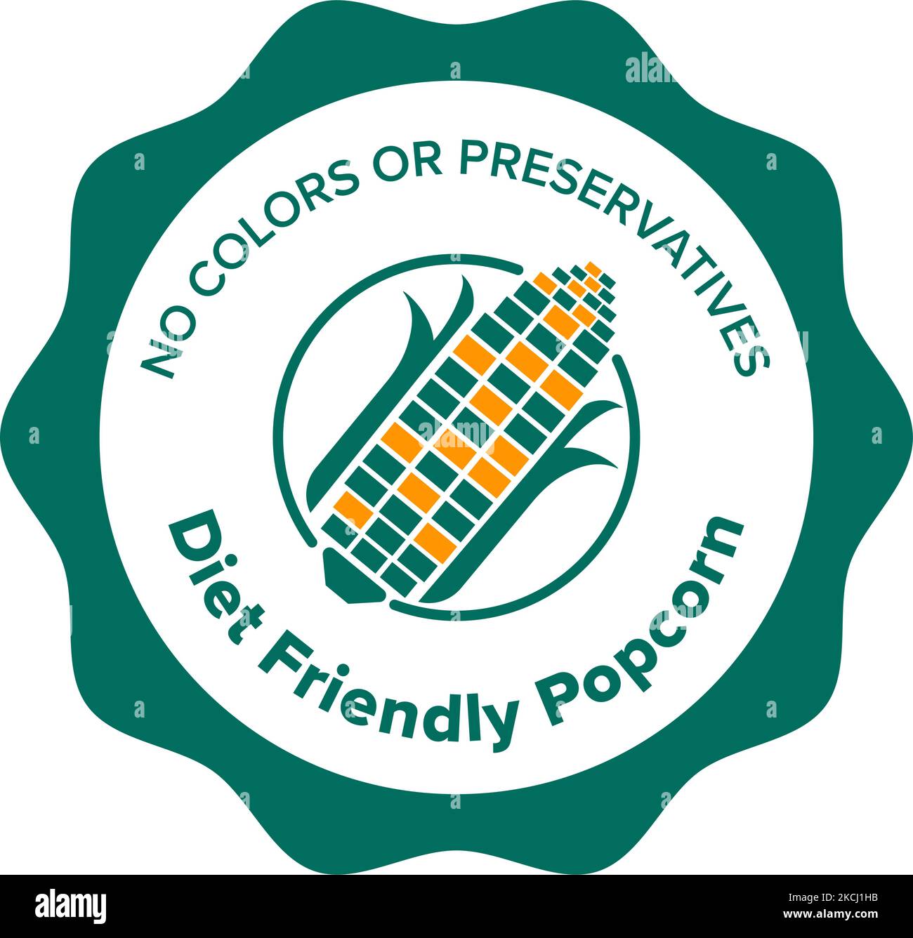 Healthy organic non gmo popcorn kernels labels Stock Vector Image & Art