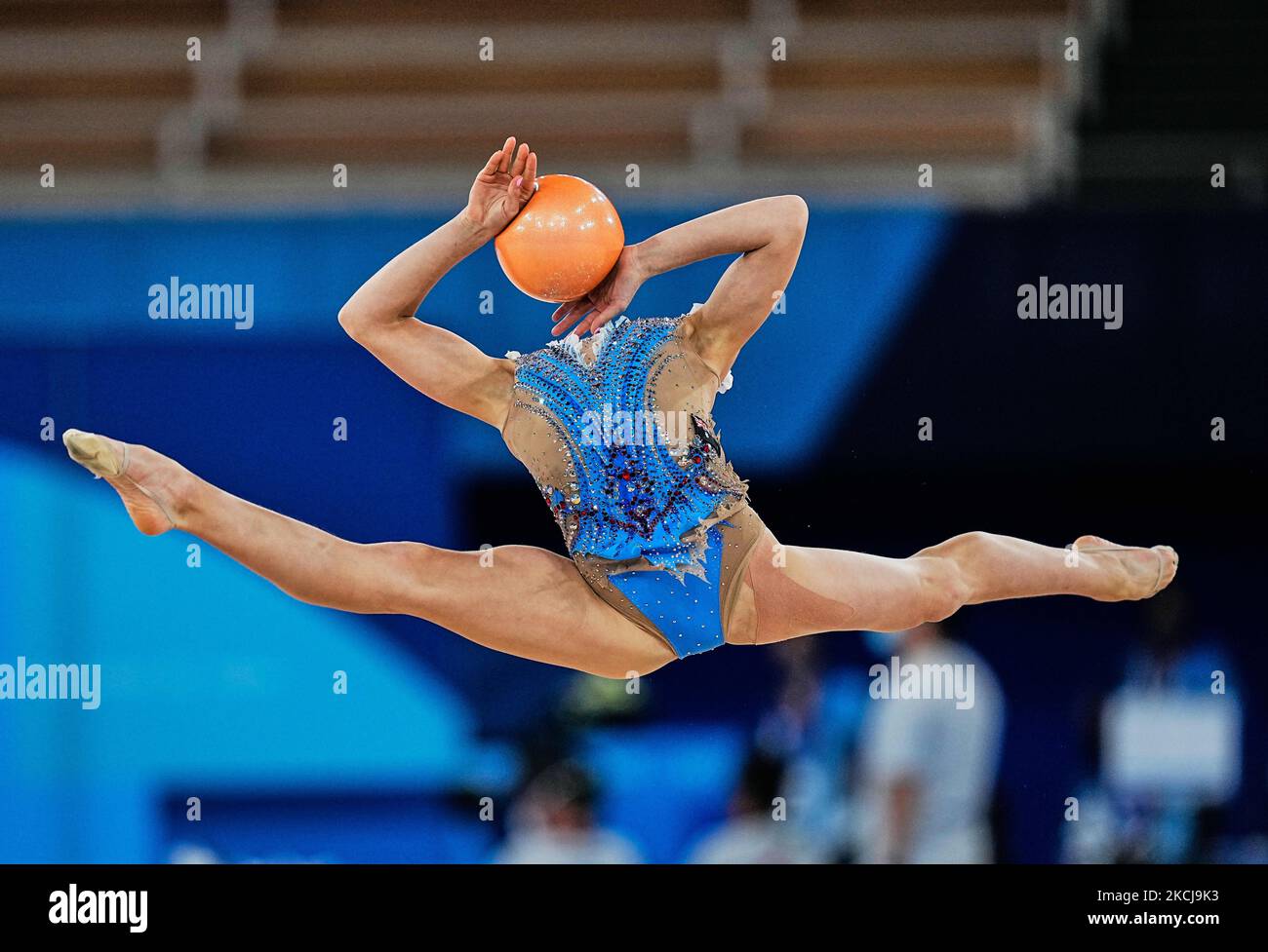 Lidiia Iakovleva during Rhythmic Gymnastics at the Tokyo Olympics