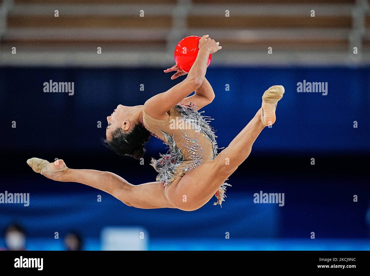 Linoy Ashram during Rhythmic Gymnastics at the Tokyo Olympics, Ariake