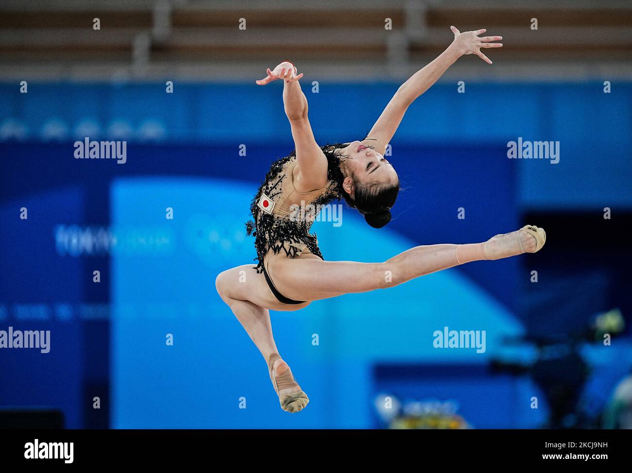 Sumire Kita during Rhythmic Gymnastics at the Tokyo Olympics, Ariake