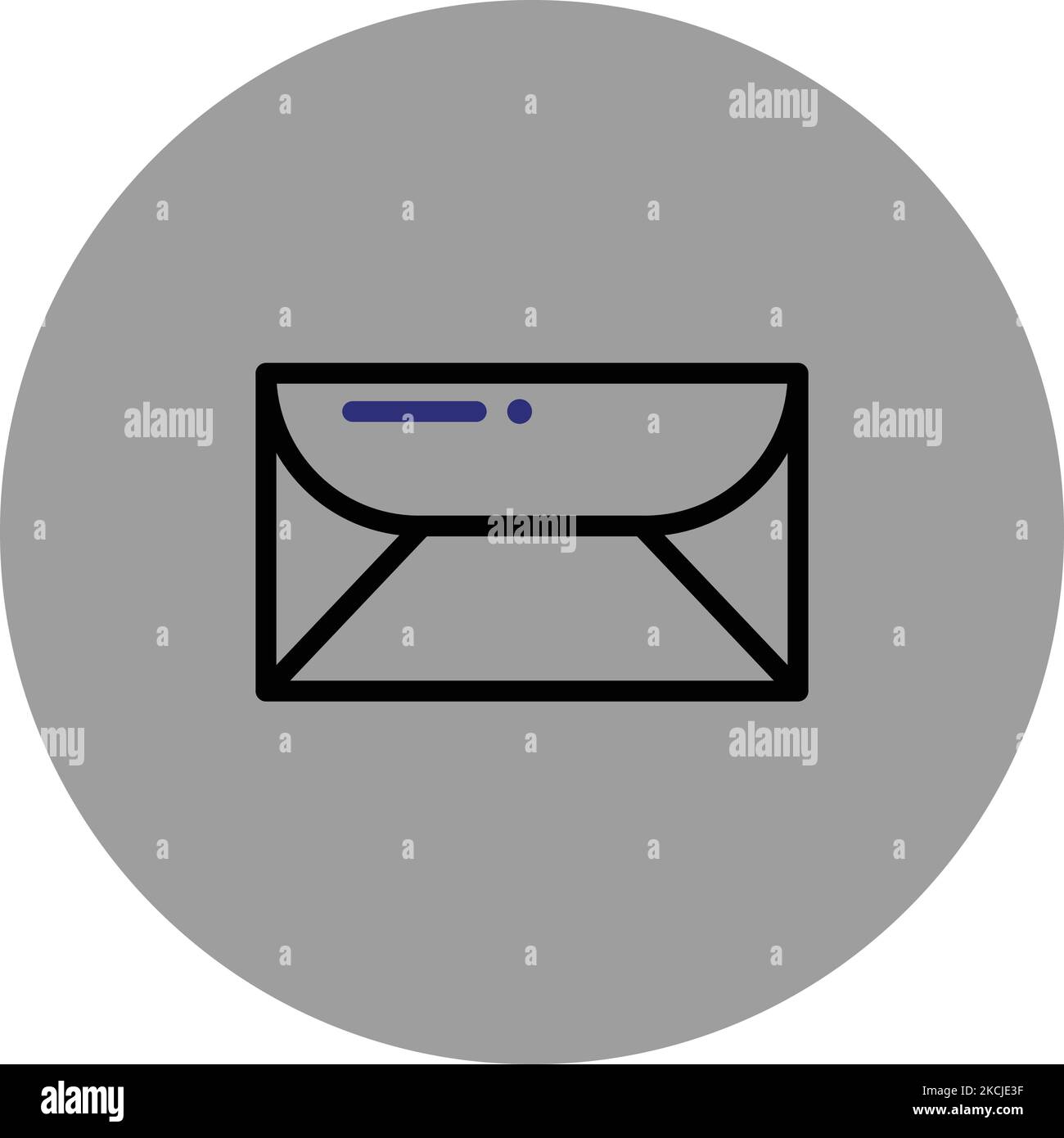 Envelope Icon Black and Blue Icon Vector Icons Gray Background ...
