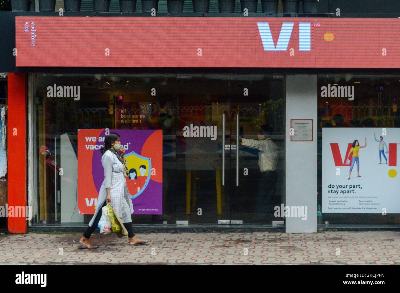A VodafoneIdea store as seen in Kolkata , India , on 16 August 2021