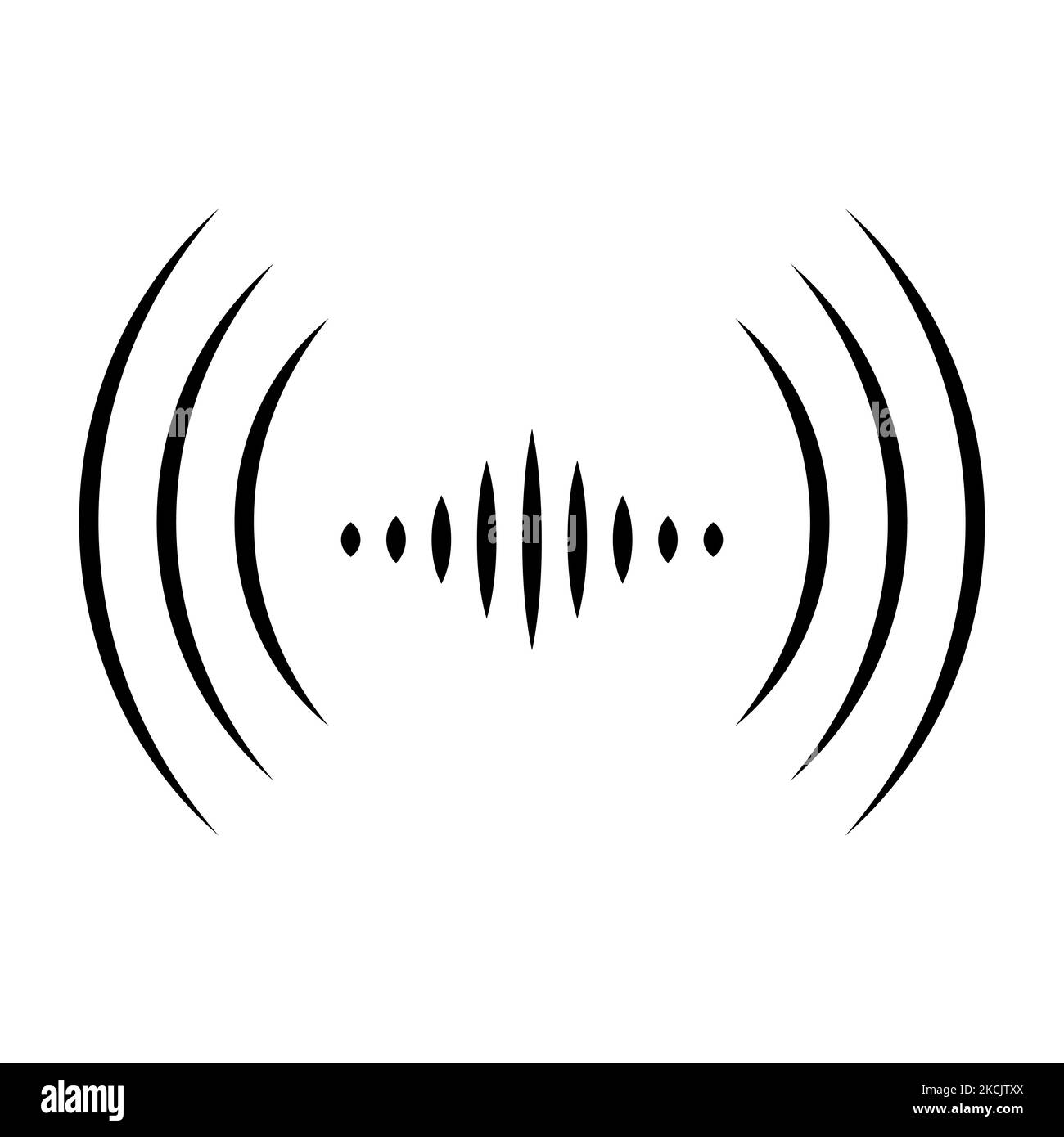 Art sound radio wave icon vector wifi sound signal connection for graphic design, logo, website, social media, mobile app, UI illustration& Illustrati Stock Vector