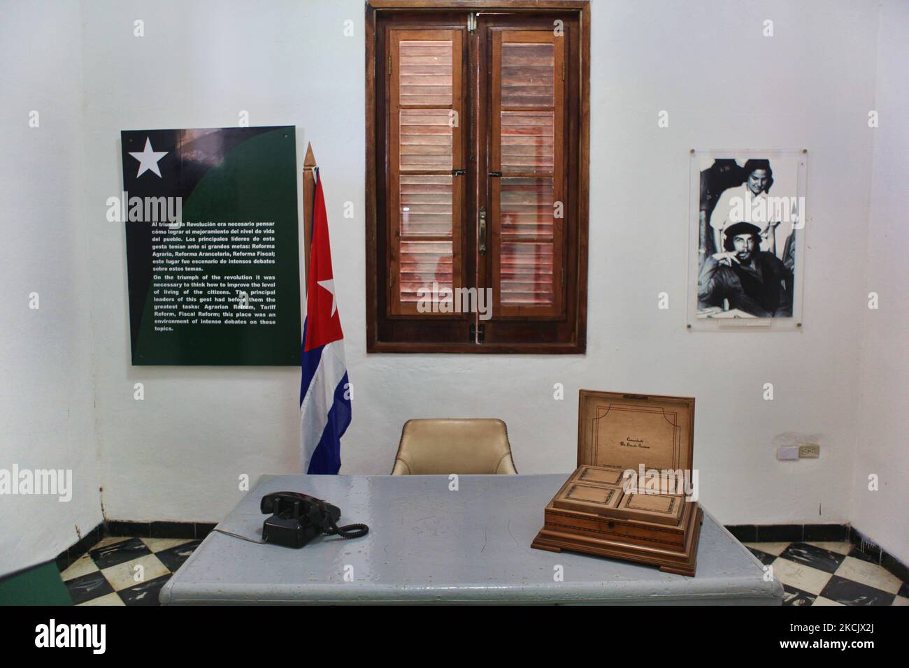 The office of Ernesto 'Che' Guevara on display in his home in Havana, Cuba, on July 06, 2009. (Photo by Creative Touch Imaging Ltd./NurPhoto) Stock Photo