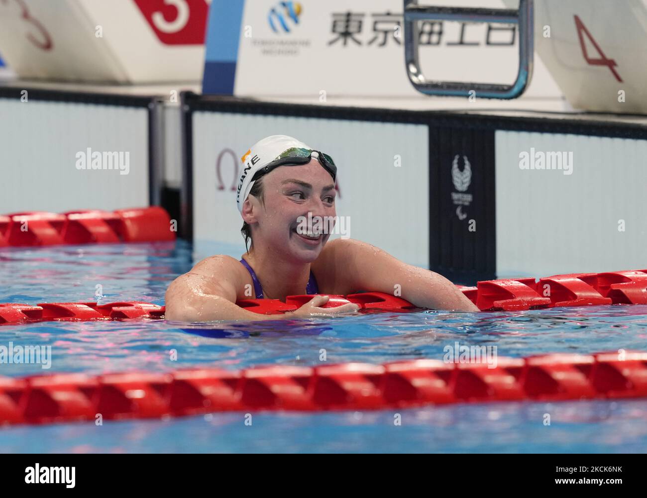 Ellen Keane from Ireland winning gold during swimming at the Tokyo Paraolympics, Tokyo aquatic centre, Tokyo, Japan on August 26, 2021. (Photo by Ulrik Pedersen/NurPhoto) Stock Photo