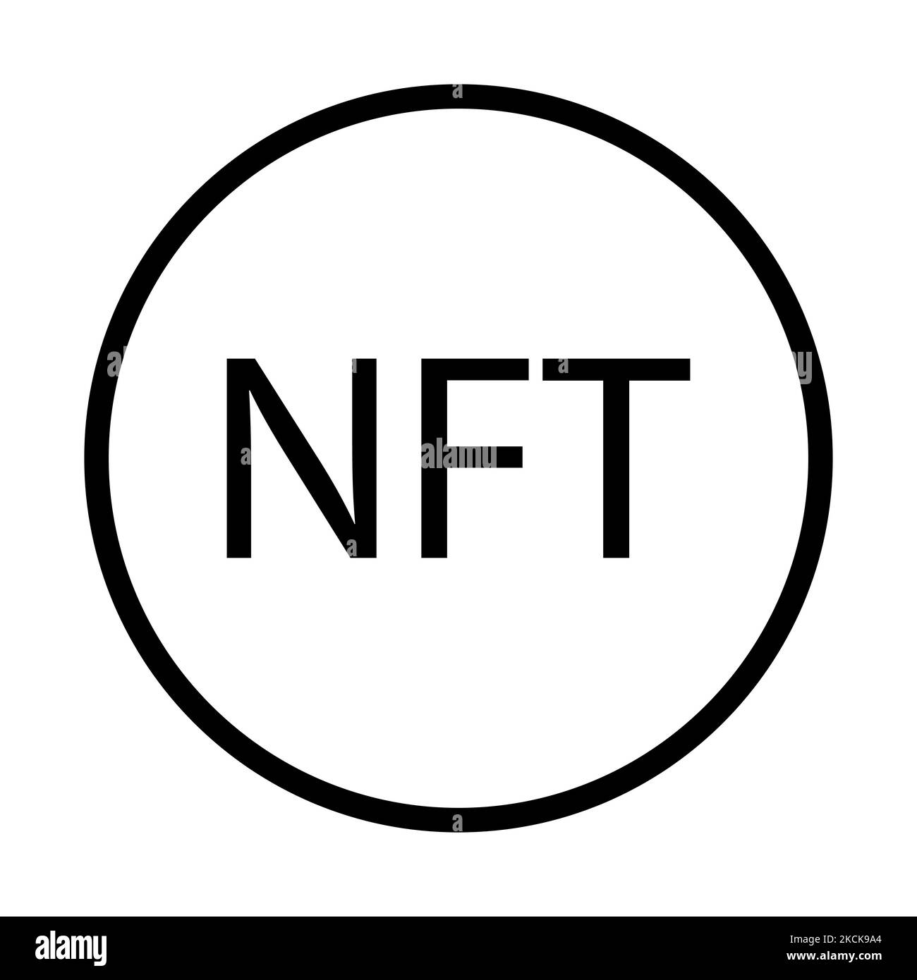 NFT icon vector  non fungible token sign unique token and blockchain symbol for graphic design, logo, website, social media, mobile app, UI illustrati Stock Vector