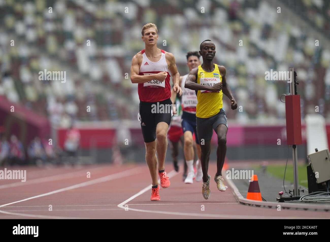 Christian Lykkeby Olsen from Denmark at 1500m during athletics at the