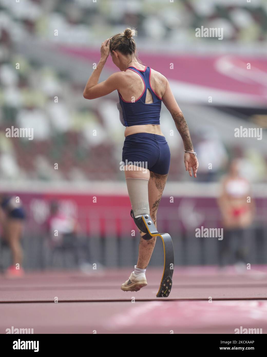 Marie-Amelie Le Fur from France at long jump during athletics at the ...