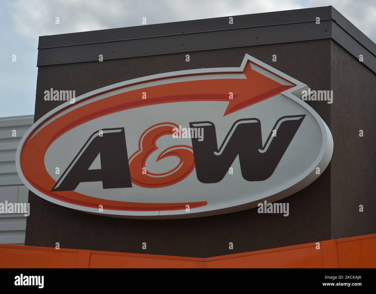A and W logo. On Tuesday, 17 August 2021, in Edmonton, Alberta, Canada ...