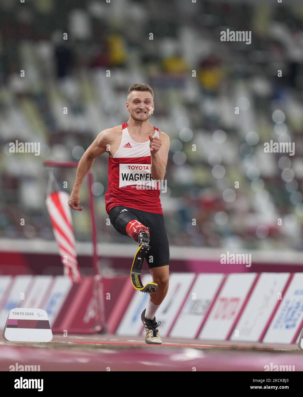 Daniel Wagner from Denmark at long jump during athletics at the Tokyo