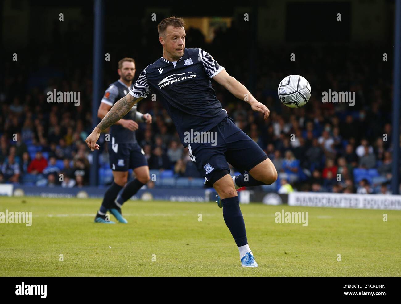 Josh Coulson of Southend Unitedduring National League between Southend United and Stockport County at Roots Hall Stadium , Southend on Seas, UK on 25th August 2021 (Photo by Action Foto Sport/NurPhoto) Stock Photo