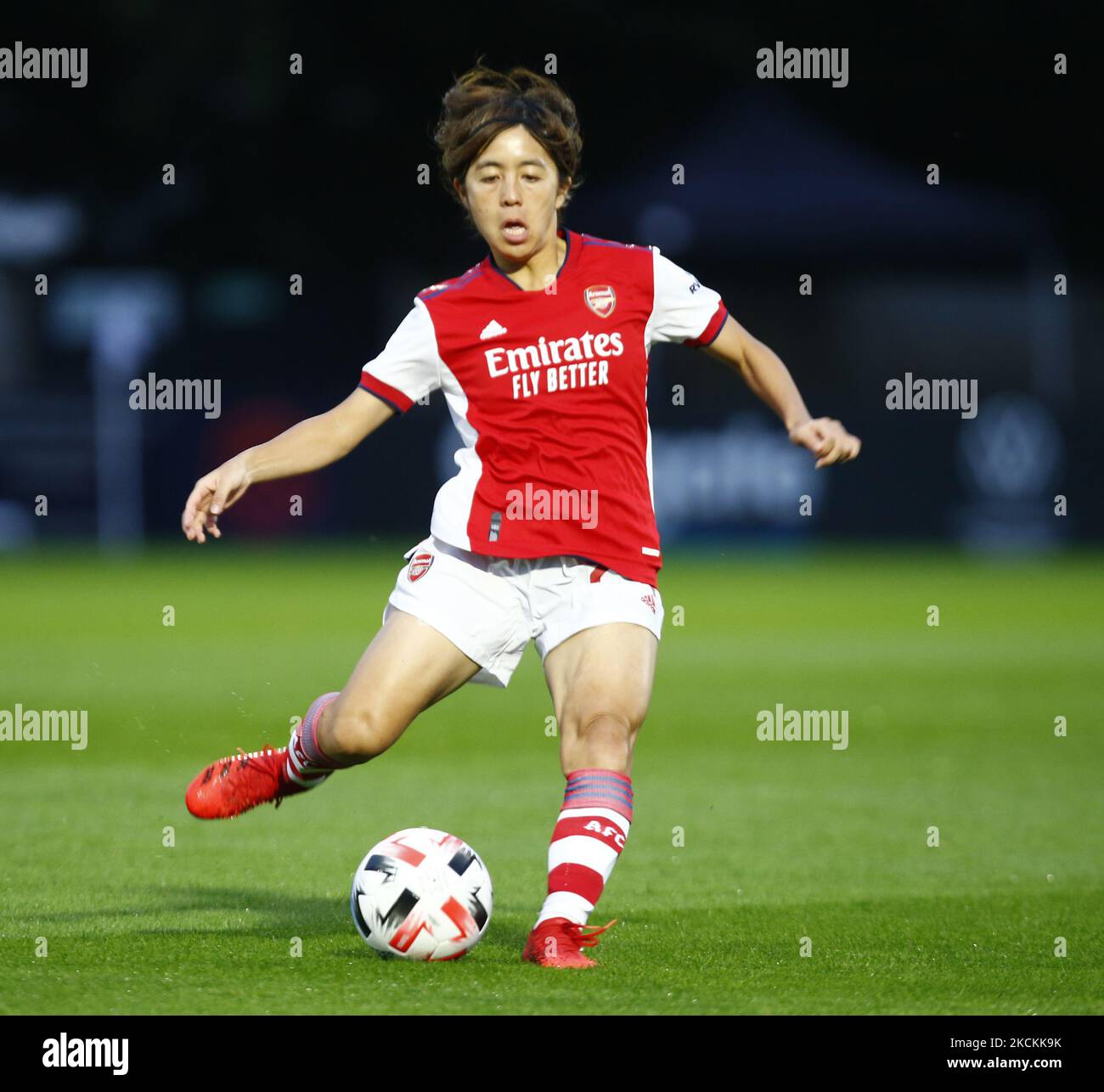 Mana Iwabuchi of Arsenal during Women's Champions League Qualifying ...