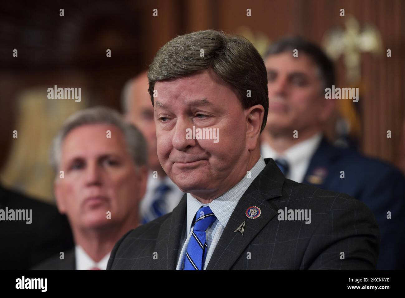 Republican of the Armed Services Committee Ranking member Mike Rogers(R-ALA) speaks about Afghanistan and Accountability during a press conference, today on August 31, 2021 at House/Capitol Hill in Washington DC, USA. (Photo by Lenin Nolly/NurPhoto) Stock Photo