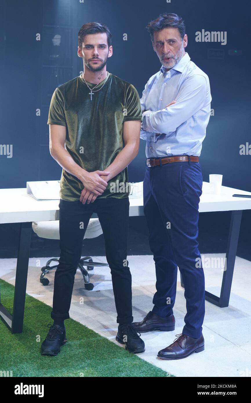 The actors Nacho Fresneda and Alvaro Rico during the performance of the