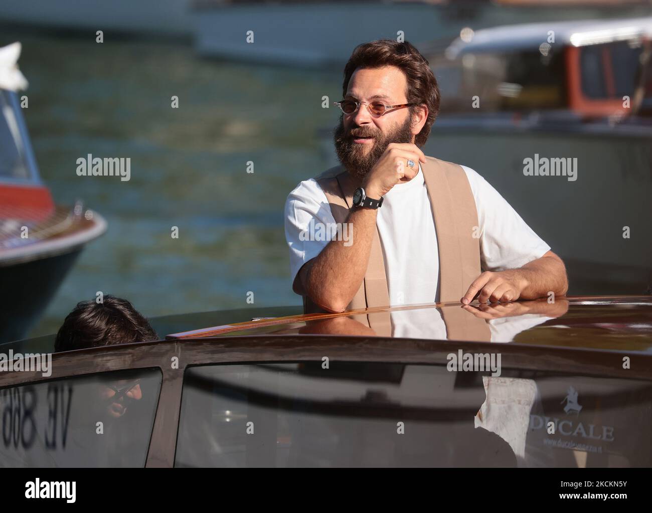 Alessandro arrives at the 78th Venice International Film