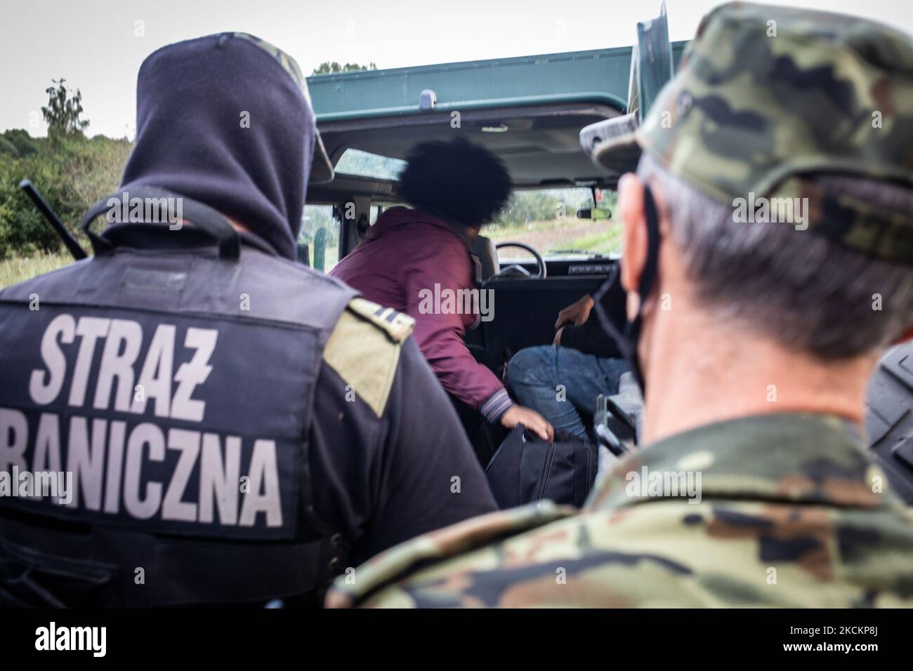 22.08.2021 Podlasie, Poland has deployed hundreds of troops to support its border guards at the frontier with Belarus as a surge of refugees and migrants sought to enter the country. (Photo by Maciej Moskwa/NurPhoto) Stock Photo