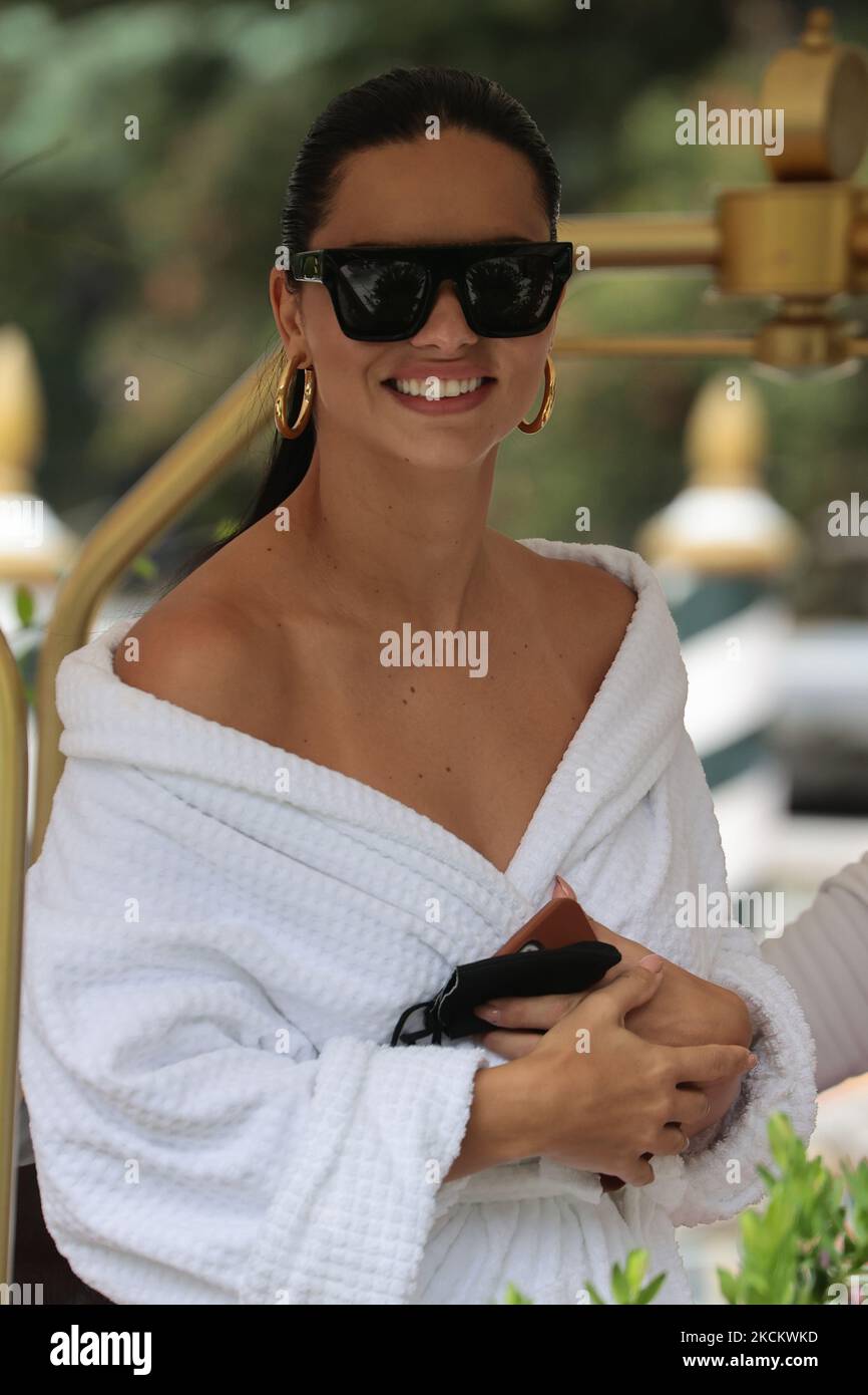 Adriana Lima on September 4, 2021 in Venice, Italy as part of the 78th Venice International Film Festival. (Photo by Matteo Chinellato/NurPhoto) Stock Photo