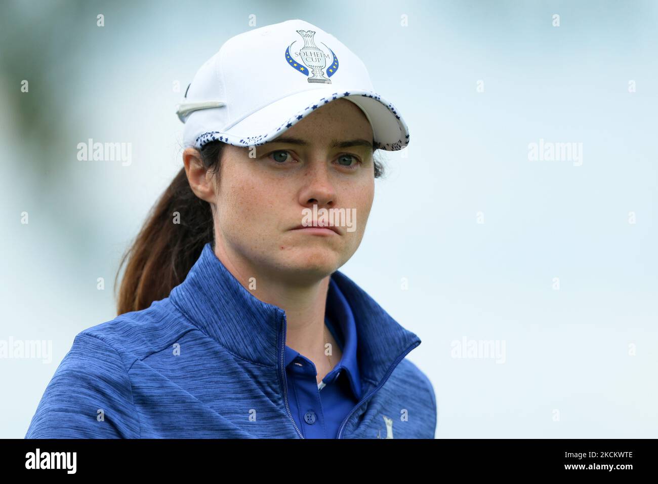 Leona Maguire of Team Europe walks on the 8th hole during the morning foursomes matches of the 2021 Solheim Cup at Inverness Club, in Toledo, Ohio, USA, on Saturday, September 4, 2021. (Photo by Jorge Lemus/NurPhoto) Stock Photo