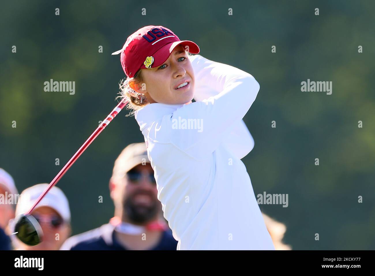 Nelly Korda of Team USA hits from the 9th tee during the Solheim Cup at