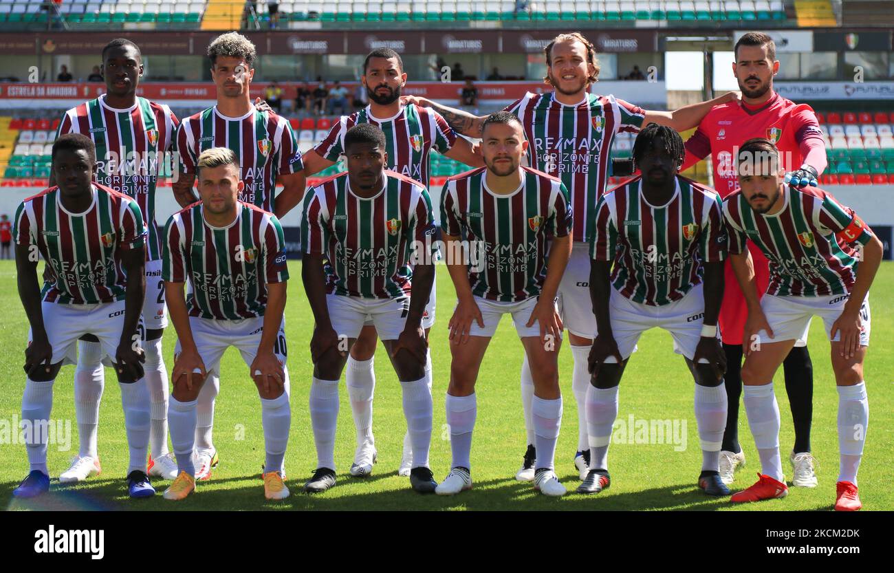 Estrela Amadora SAD team formation during the Liga Portugal 2 match ...