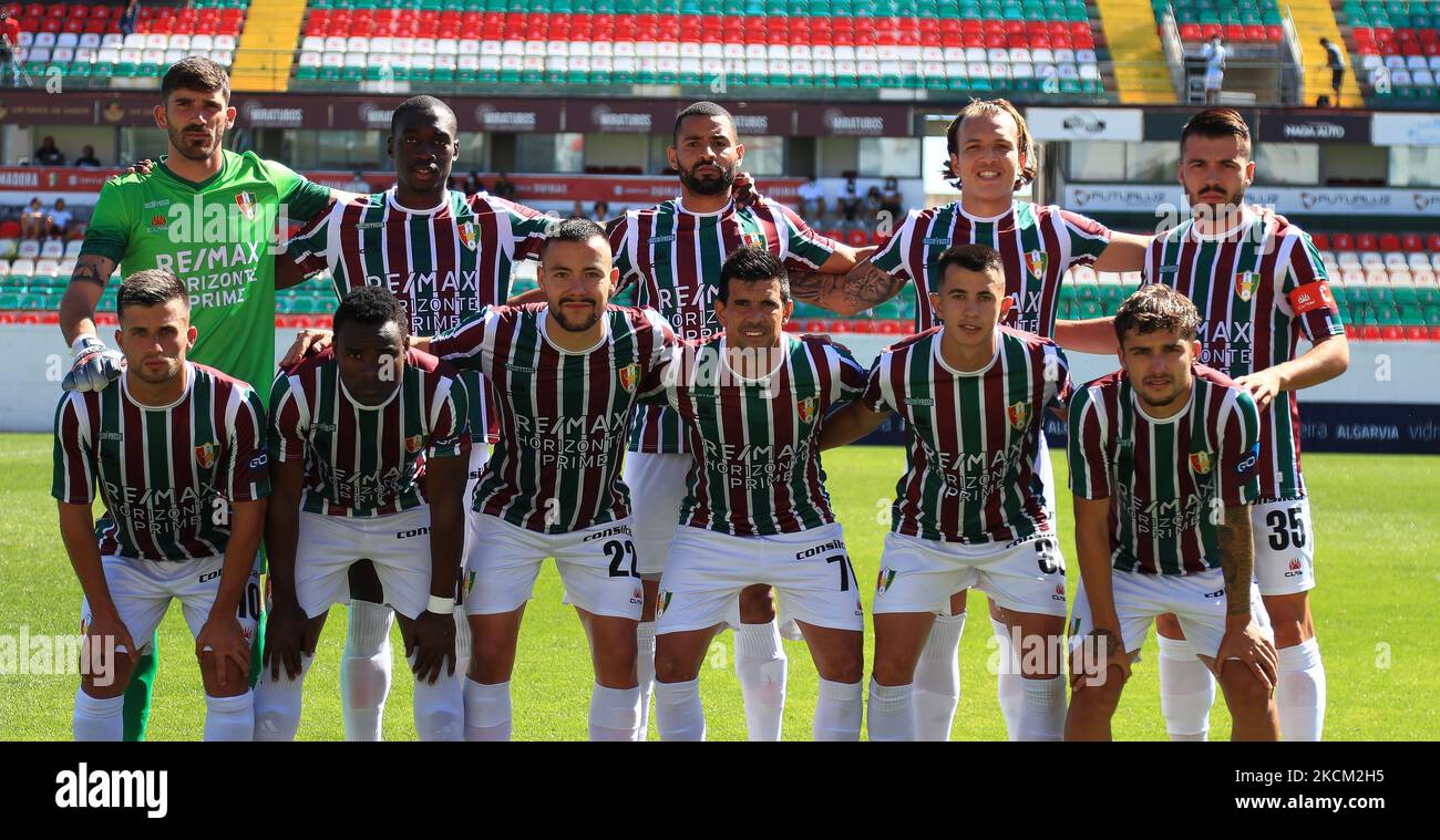 Estrela Amadora SAD formation during the Liga Portugal 2 match between ...