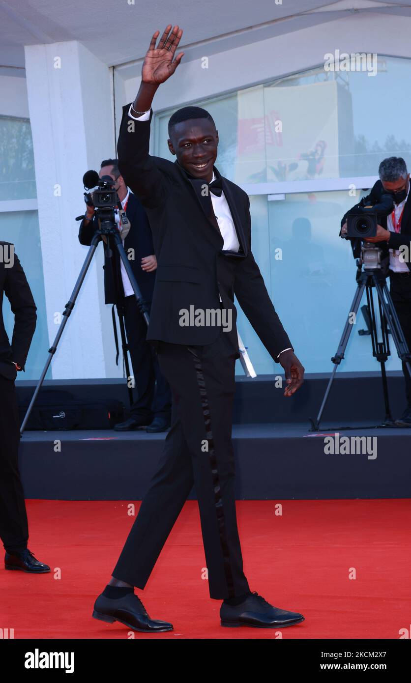 Khaby Lame attends the red carpet of the movie 'Illusions Perdues' during the 78th Venice International Film Festival on September 06, 2021 in Venice, Italy. (Photo by Matteo Chinellato/NurPhoto) Stock Photo