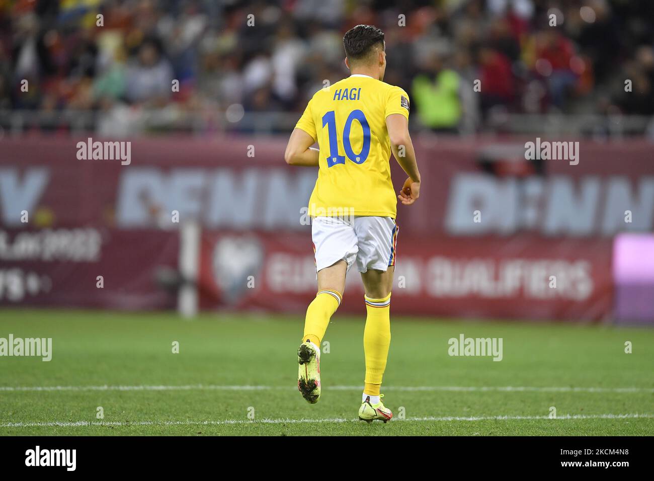 Ianis Hagi in action during the FIFA World Cup qualifying round game