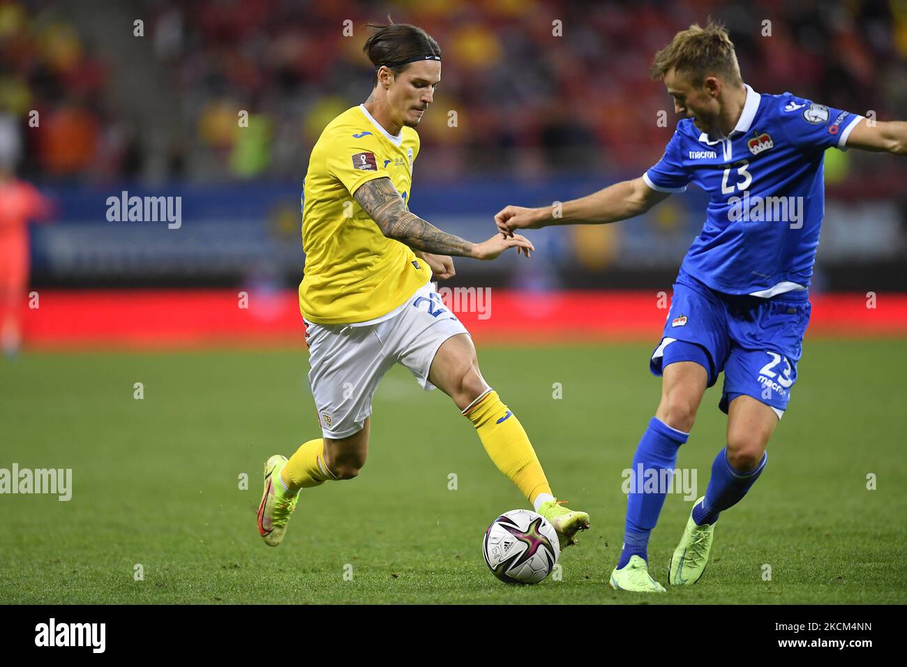Dennis Man and Jens Hofer in action during the FIFA World Cup