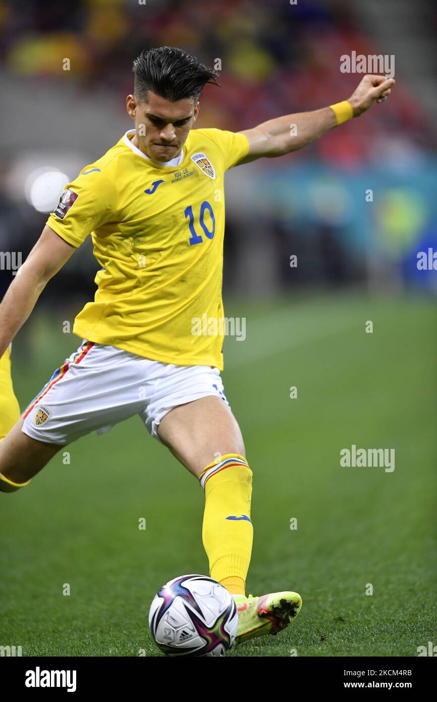 Ianis Hagi in action during the FIFA World Cup qualifying round game