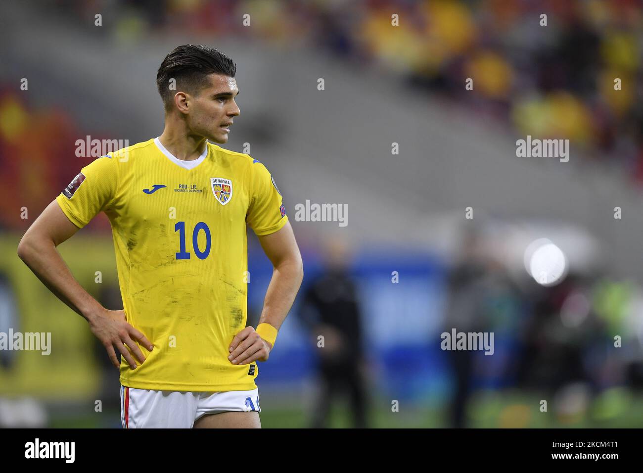 Ianis Hagi in action during the FIFA World Cup qualifying round game