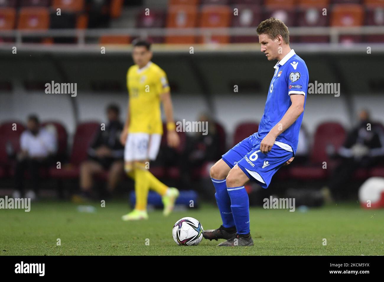 Andreas Malin in action during the FIFA World Cup qualifying round game