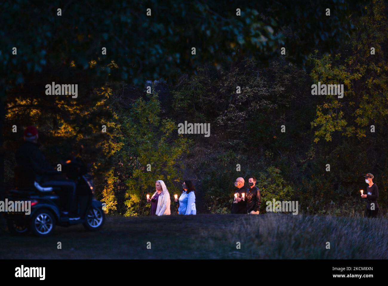 Life suicide awareness prevention candlelight vigil hires stock