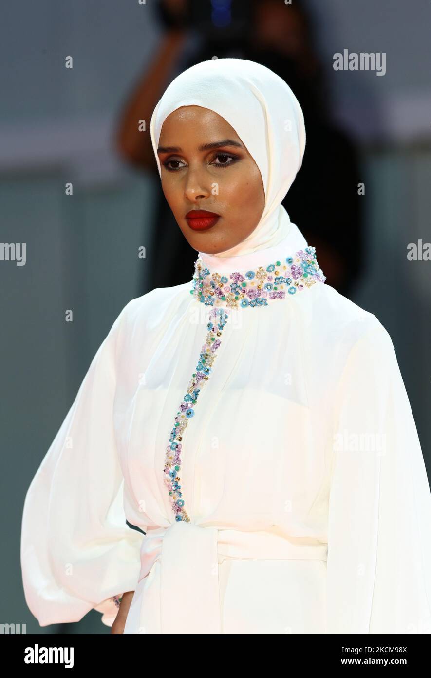 Rawdah Mohamed attend the red carpet of the movie &ldquo;The Last Duel