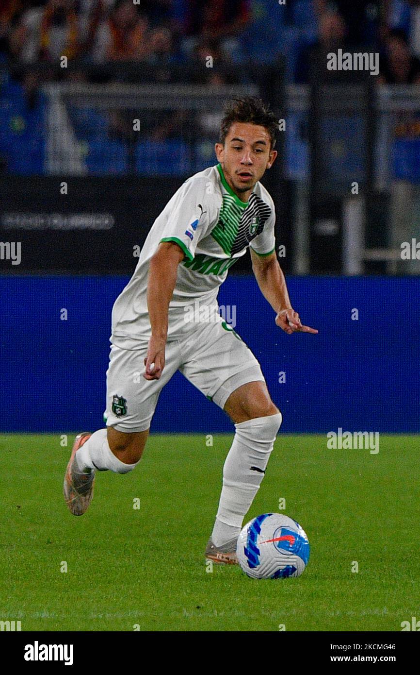 Maxime Lopex of US Sassuolo during Atalanta BC vs US Sassuolo, 10° Serie A  Tim 2022-23 game at Gewiss - Atleti Azzurri d'Italia Stadium in Bergamo (B  Stock Photo - Alamy