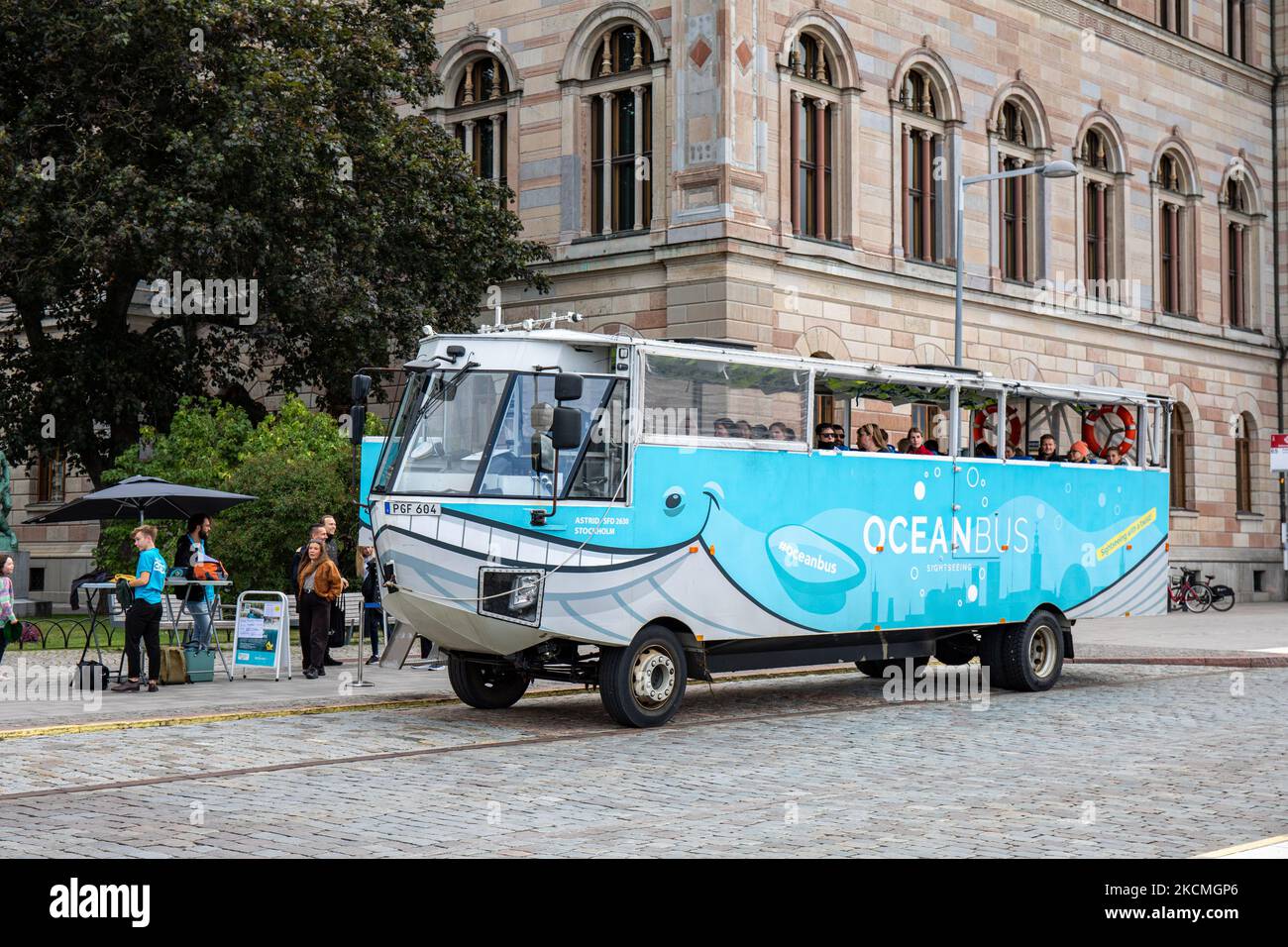 Ocean Bus, an amphibious sightseeing bus in Stockholm, Sweden Stock Photo