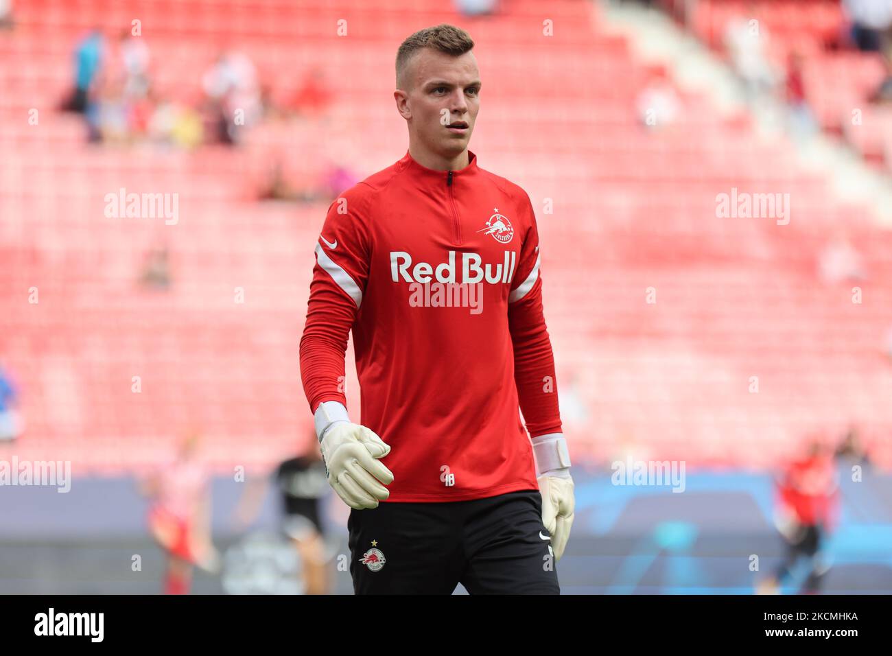 Philipp Kohn of RB Salzburg during the UEFA Champions League Group G stage match between Sevilla FC and RB Salzburg at Ramon Sanchez Pizjuan in Seville, Spain. . (Photo by DAX Images/NurPhoto) Stock Photo