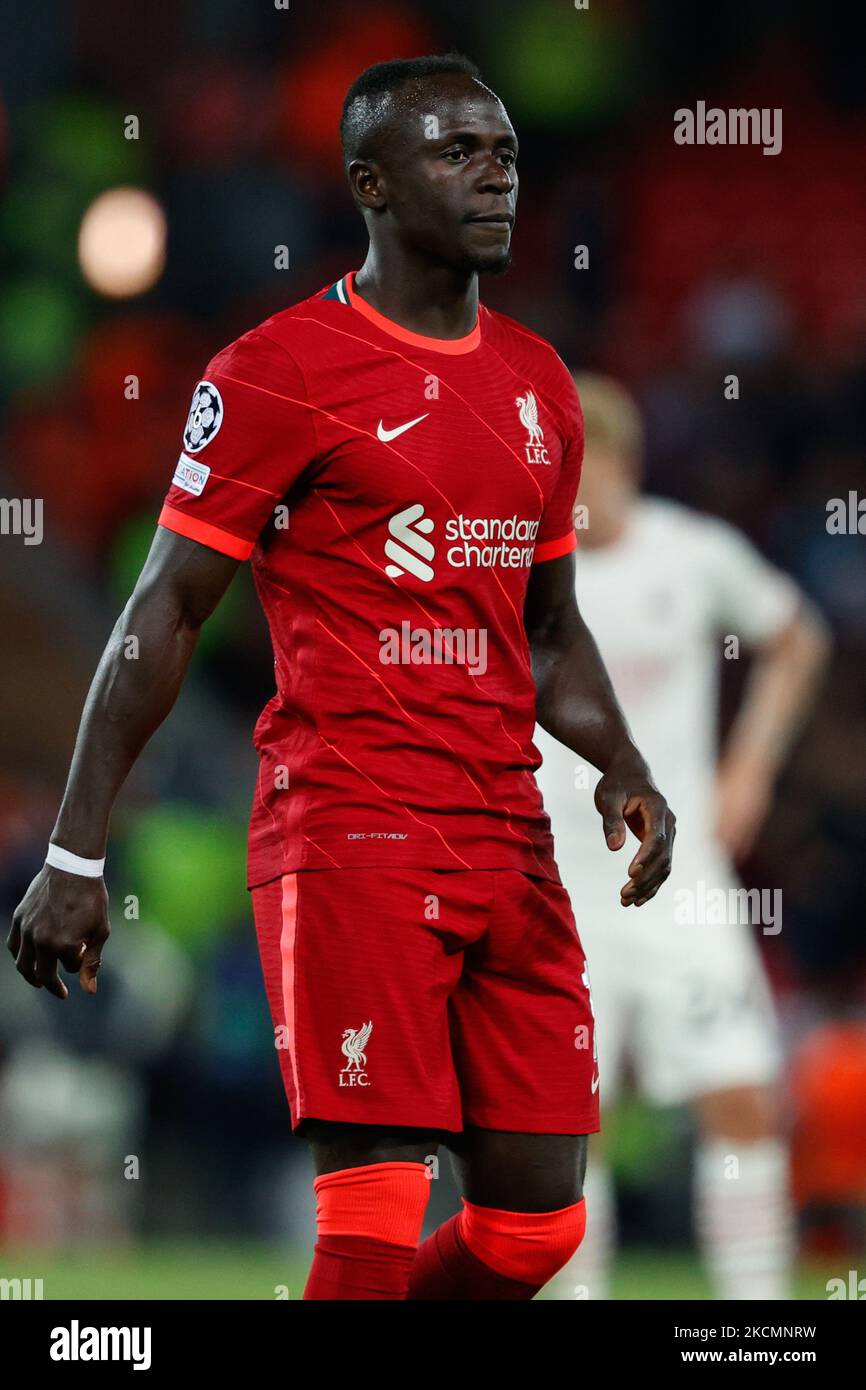 Sadio Mane (Liverpool FC) during the UEFA Champions League football match Group B - Liverpool FC vs AC Milan on September 15, 2021 at the Anfield in Liverpool, England (Photo by Francesco Scaccianoce/LiveMedia/NurPhoto) Stock Photo
