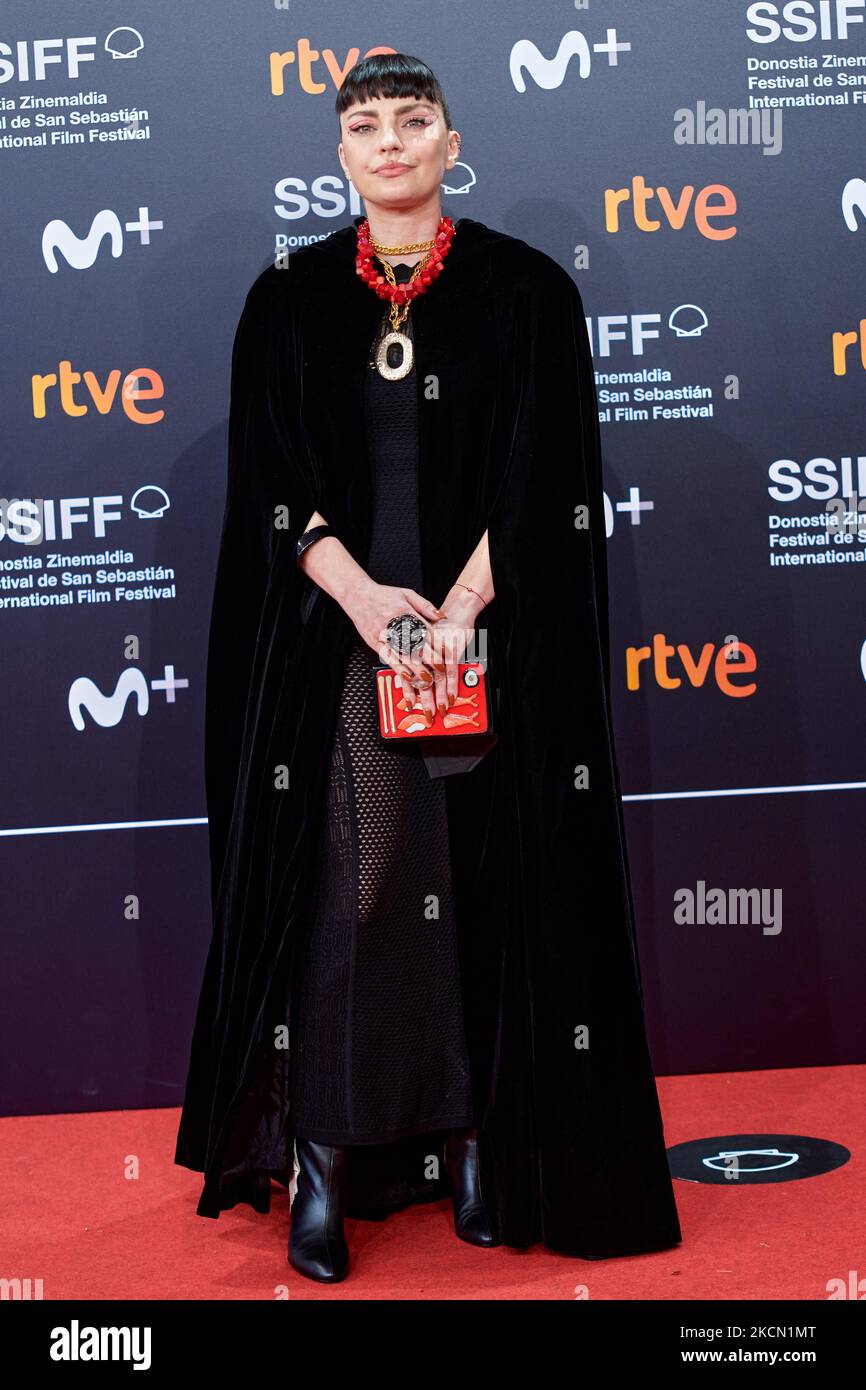 The director Dolores Fonzi attends Distancia de Rescate Red Carpet at the 69th San Sebastian Film Festival in San Sebastian, Spain, on September 20, 2021. (Photo by COOLMedia/NurPhoto) Stock Photo