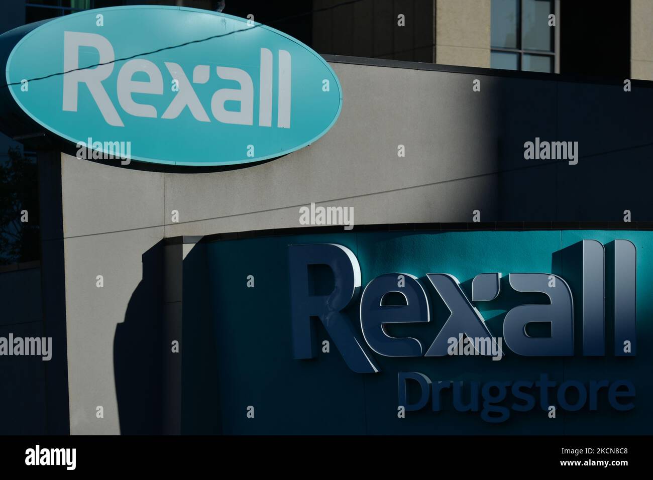 Logo of Rexall, a chain of retail pharmacies in Canada that operates