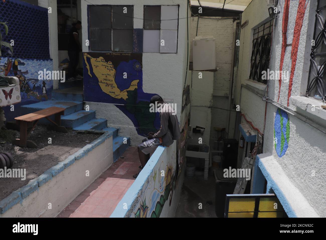 View of the courtyard Casa Tochán (Our house in Nahuatl), located on