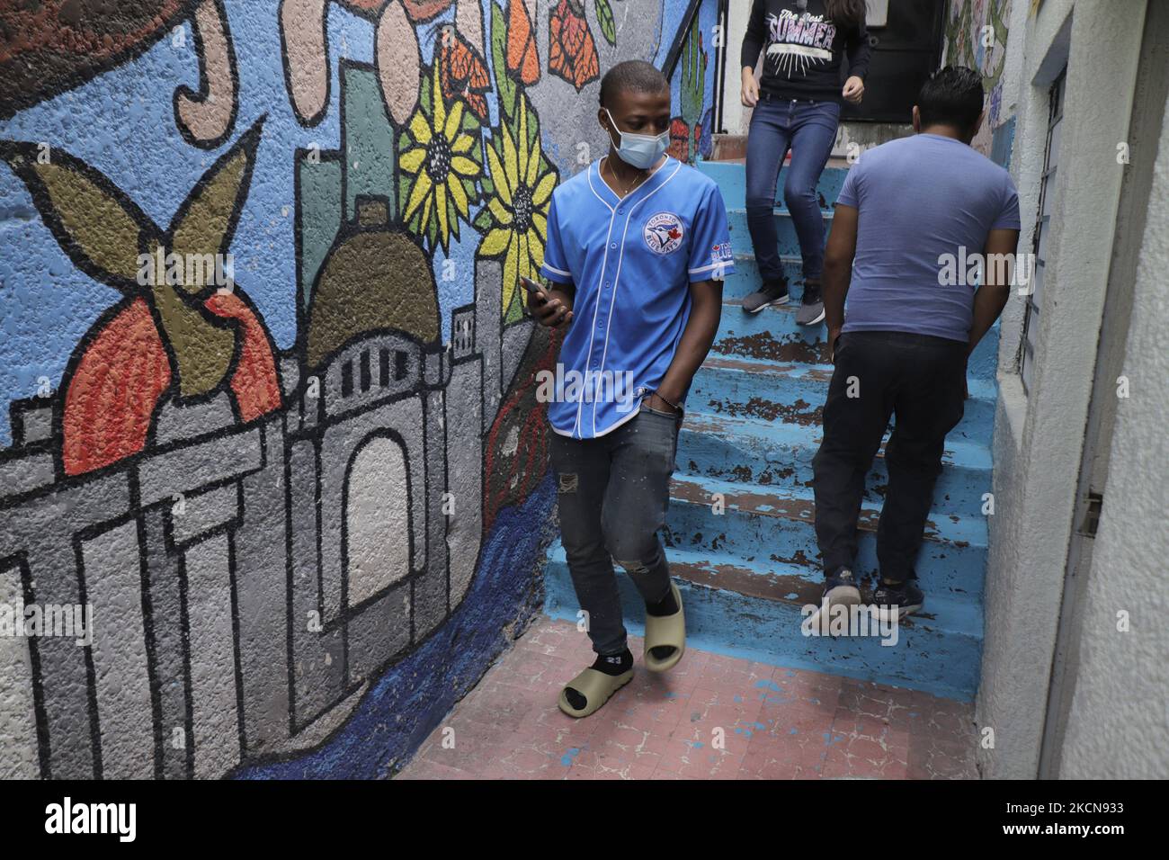Shelters set up to support haitian migrants in mexico city hires stock