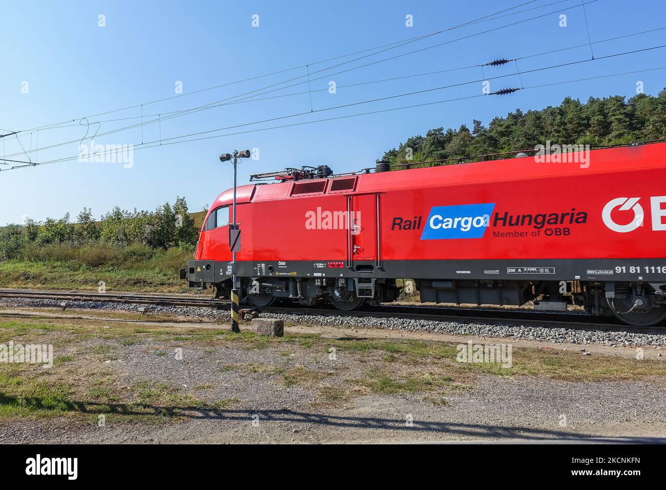Rail Cargo Hungaria A Member Of OBB Group Is Seen In Tornyosnemeti Rail Cargo Hungaria A Member Of OBB Group Is Seen In Tornyosnemeti