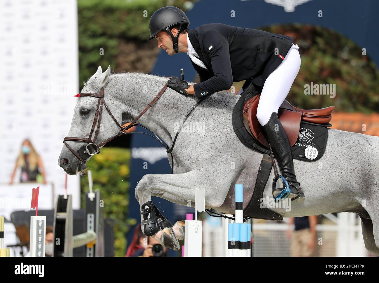 Alejandro Entrecanales Marsans of Spain riding Sandanos 2 during the CSIO  Barcelona: Longines FEI jumping Nations Cup at Real Club de Polo of  Barcelona Stock Photo - Alamy