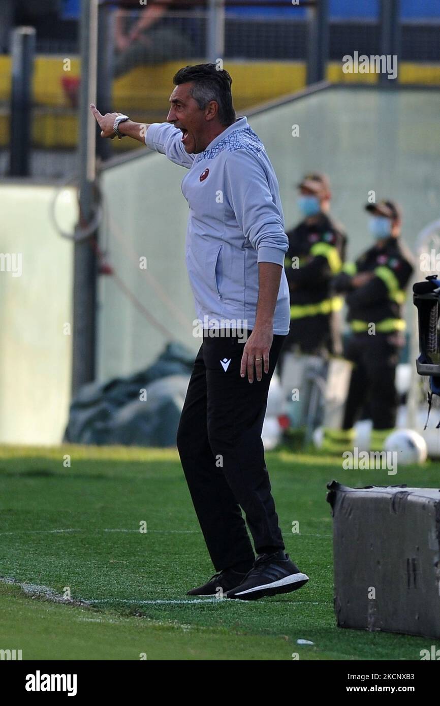 Head coach of Reggina Alfredo Aglietti during the Italian Football Championship League BKT AC Pisa vs Reggina 1914 on October 02, 2021 at the Arena Garibaldi in Pisa, Italy (Photo by Gabriele Masotti/LiveMedia/NurPhoto) Stock Photo