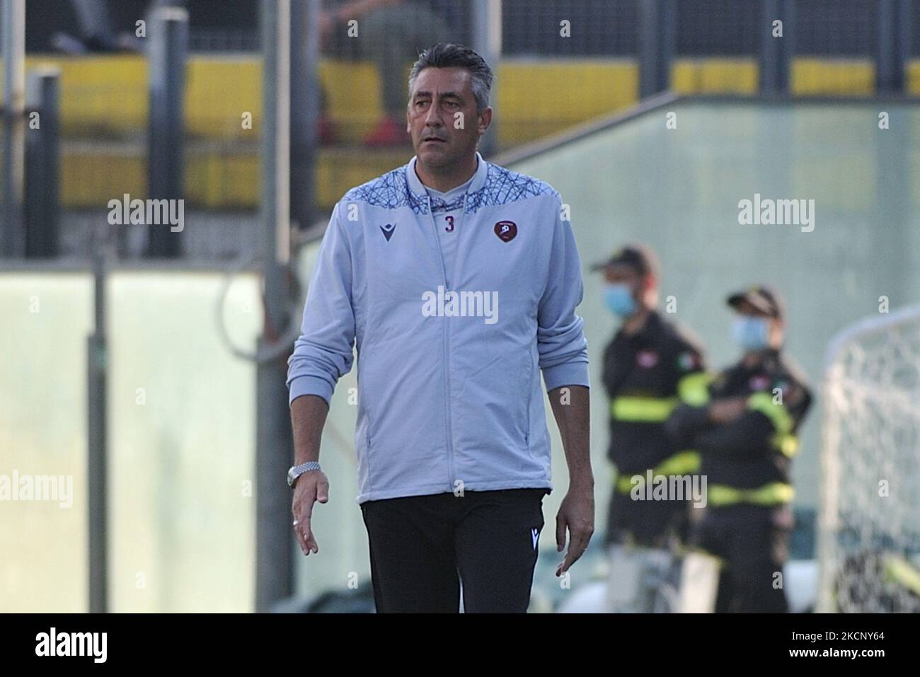 Coach of Reggina Alfredo Aglietti during the Italian Football Championship League BKT AC Pisa vs Reggina 1914 on October 02, 2021 at the Arena Garibaldi in Pisa, Italy (Photo by Gabriele Masotti/LiveMedia/NurPhoto) Stock Photo