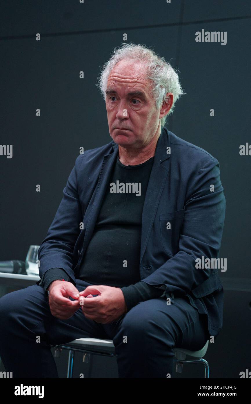 The Spanish chef Ferran Adria takes part in the press conference for the presentation of the documentary 'The footprints of elBulli' in Madrid, October 5, 2021 Spain (Photo by Oscar Gonzalez/NurPhoto) Stock Photo