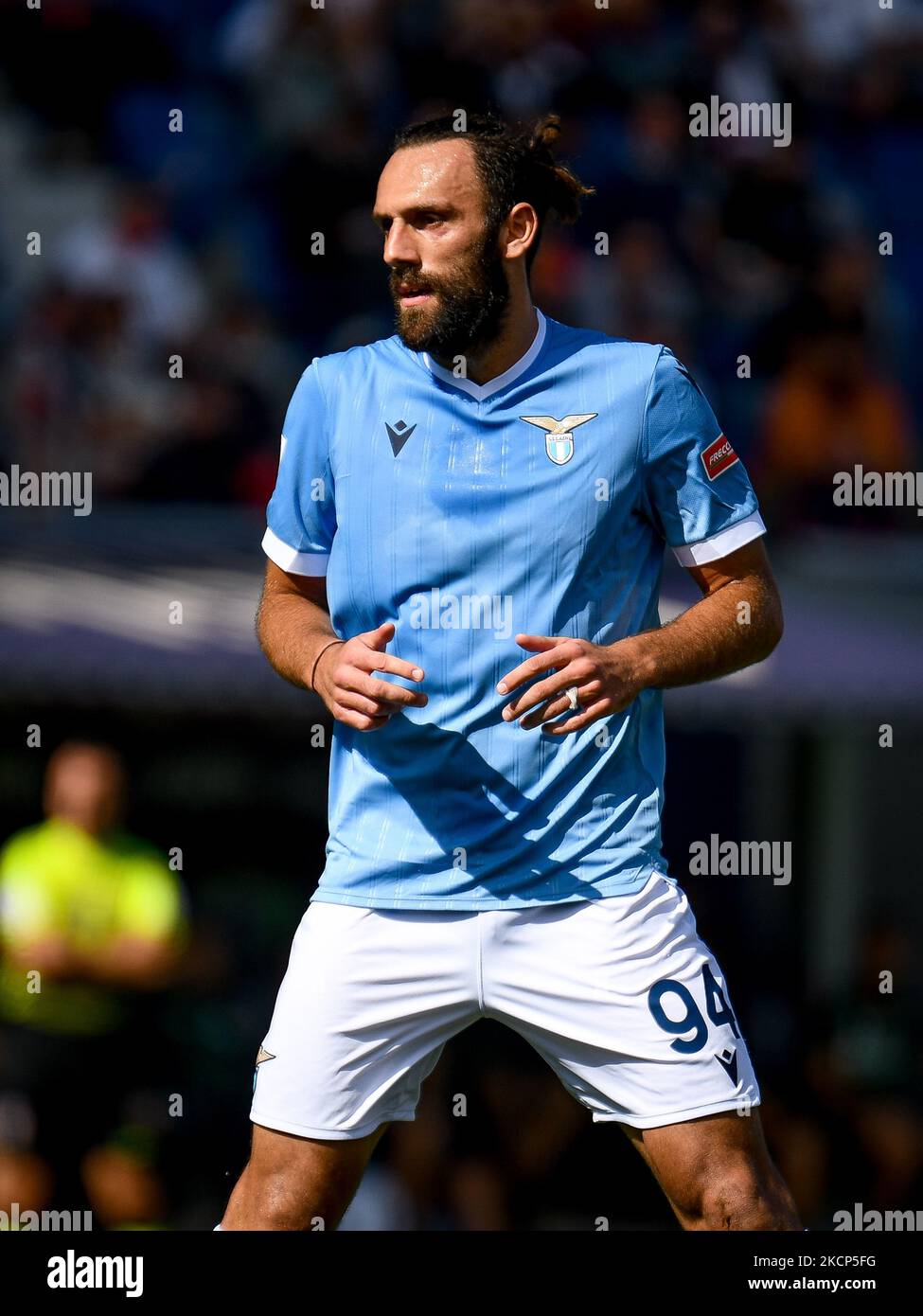 Vedat Muriqi (Lazio) Portrait during the Italian football Serie A match Bologna FC vs SS Lazio on October 03, 2021 at the Renato Dall&#39;Ara stadium in Bologna, Italy (Photo by Ettore Griffoni/LiveMedia/NurPhoto) Stock Photo